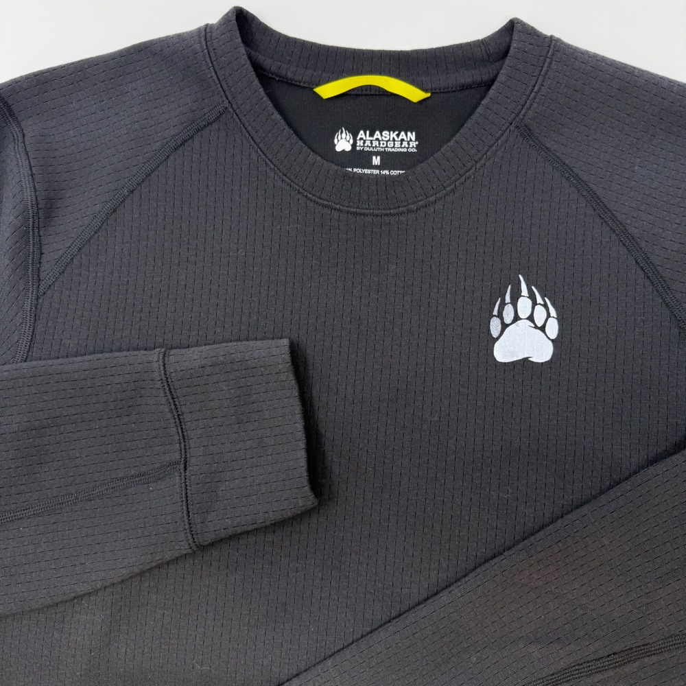 Alaskan‎ Hardgear Duluth Trading Co Mens Medium Black Ribbed Crewneck Shirt